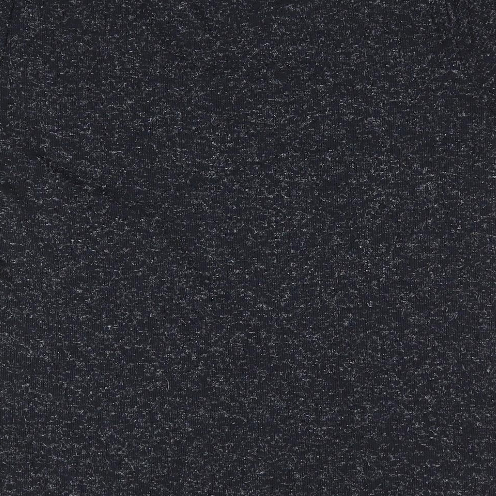 Papaya Womens Black   Basic T-Shirt Size 12  - White Fleck