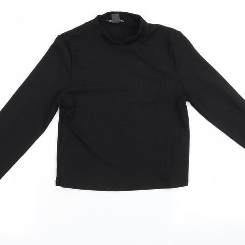 Primark Girls Black   Pullover Jumper Size 12-13 Years  - ribbed fabric