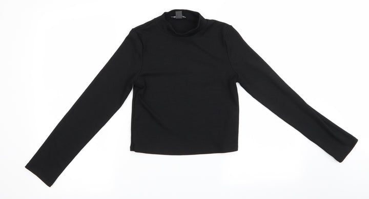 Primark Girls Black Pullover Jumper Size 12-13 Years - ribbed fabric