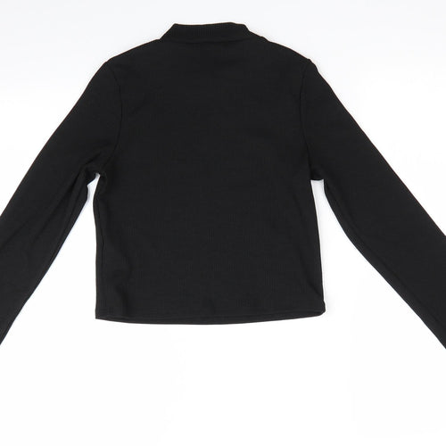 Primark Girls Black   Pullover Jumper Size 12-13 Years  - ribbed fabric