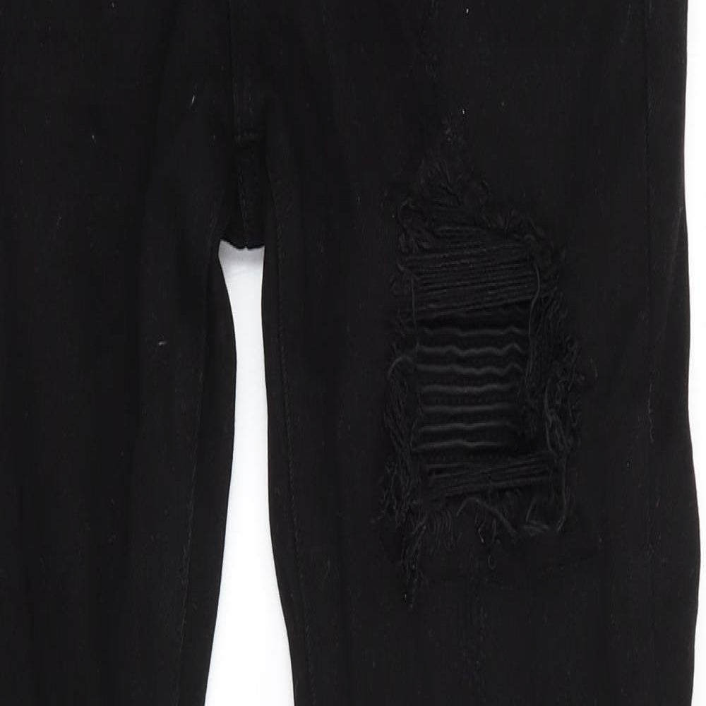 H. Esntls Mens Black   Straight Jeans Size 30 in L31 in - Distressed Jeans