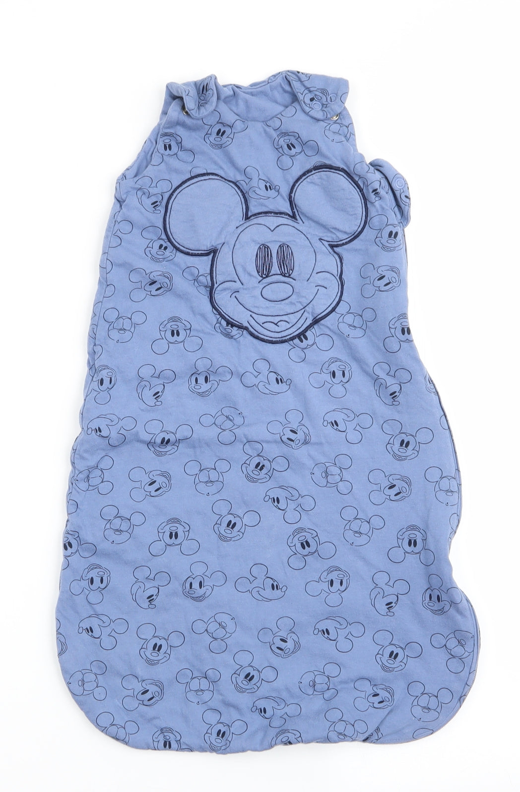 Disney Baby at George Boys Blue Animal Print  Coverall One-Piece Size 0-3 Months  - Mickey Mouse Print