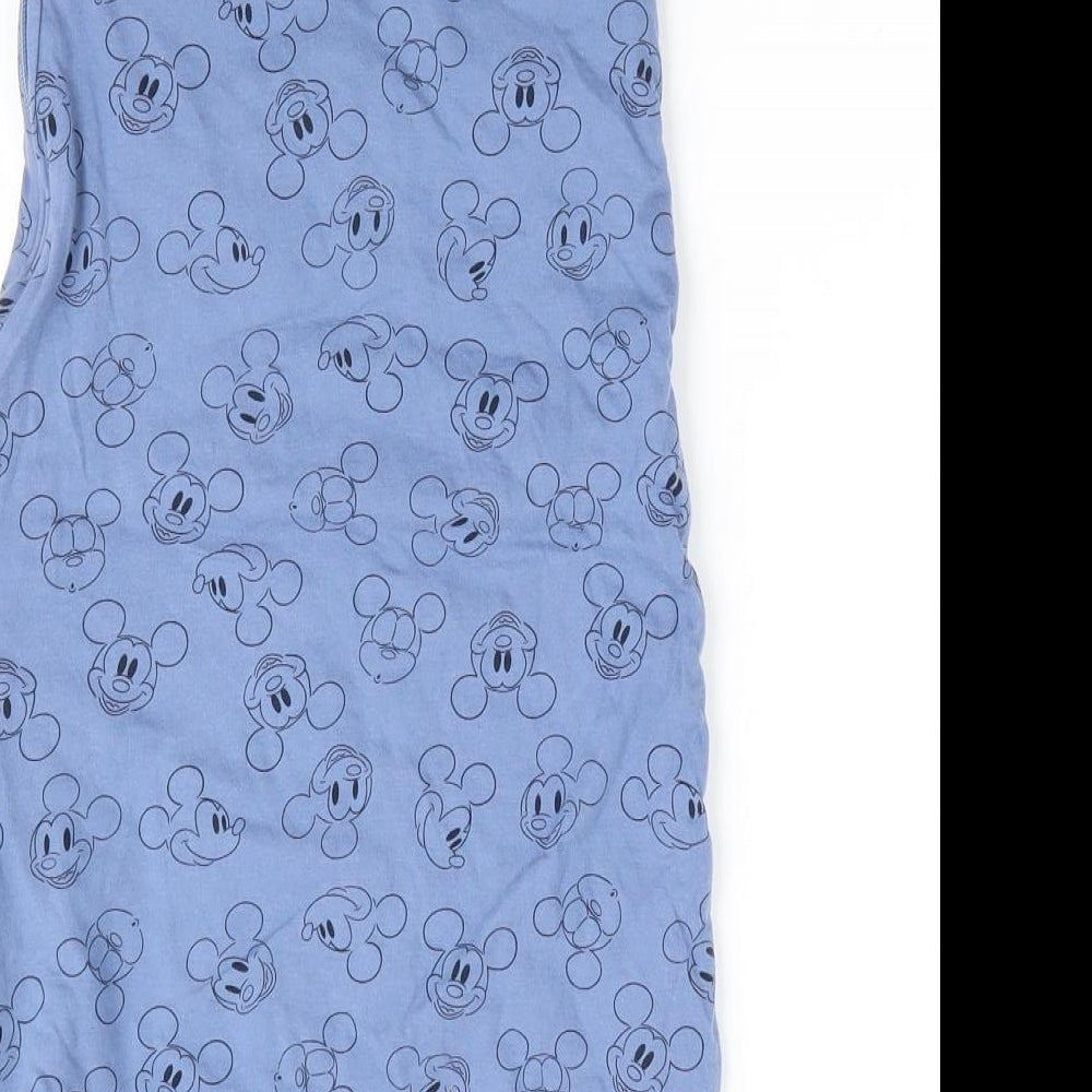 Disney Baby at George Boys Blue Animal Print  Coverall One-Piece Size 0-3 Months  - Mickey Mouse Print