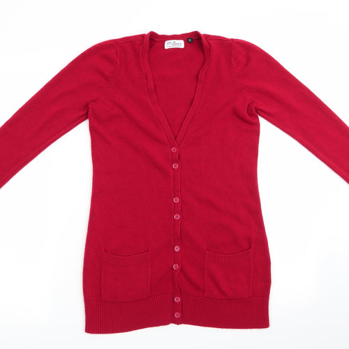 Millers Womens Red   Cardigan Jumper Size S  - Longline Cardigan