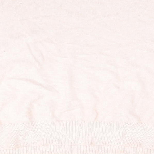 Florence and Fred Womens Pink Geometric  Pullover Jumper Size 10  - Frilled Front Detail