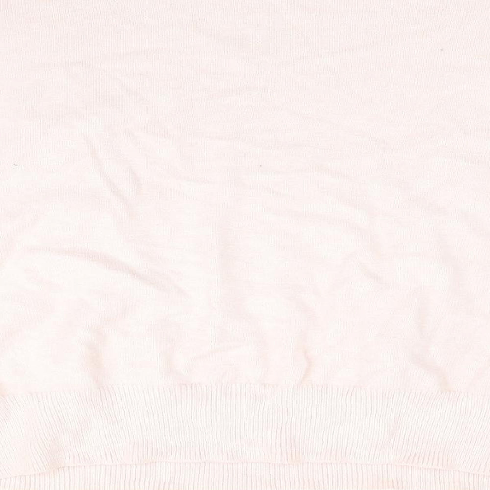 Florence and Fred Womens Pink Geometric  Pullover Jumper Size 10  - Frilled Front Detail
