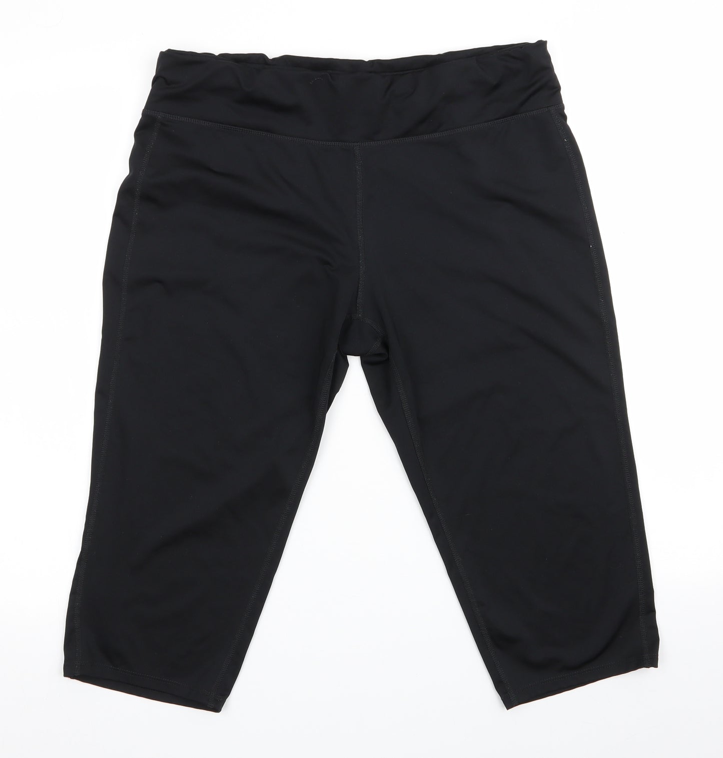 NX Sport Womens Black   Cropped Leggings Size 18 L17 in - Pocket in back waist