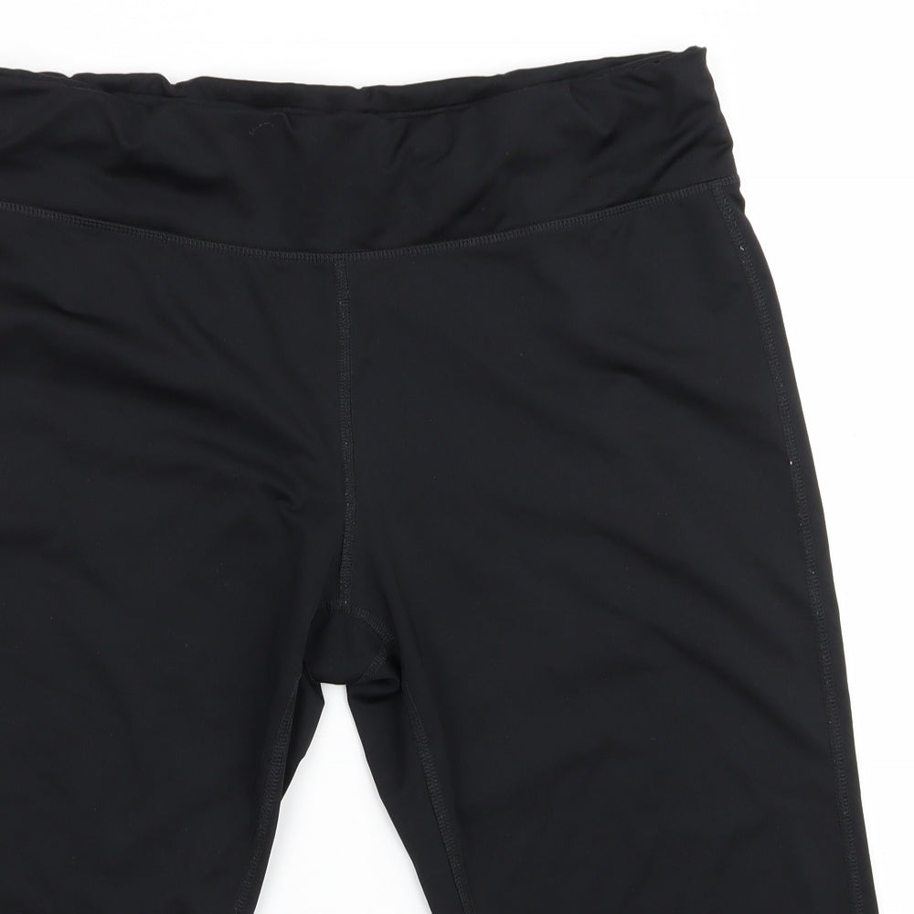 NX Sport Womens Black   Cropped Leggings Size 18 L17 in - Pocket in back waist