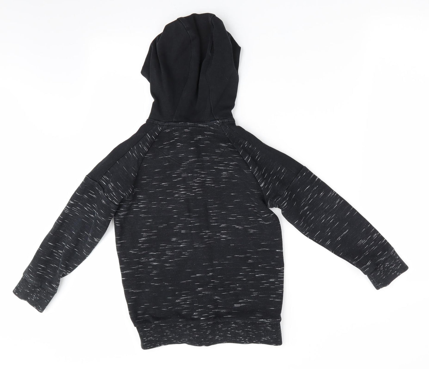 Florence and Fred Boys Black   Full Zip Hoodie Size 6-7 Years  - Future - white dash pattern