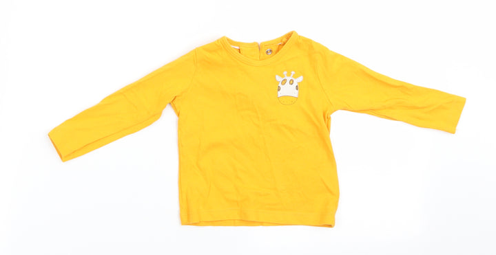 Lupilu Boys Gold Animal Print  Basic Casual Size 3-6 Months  - Cow's face motif