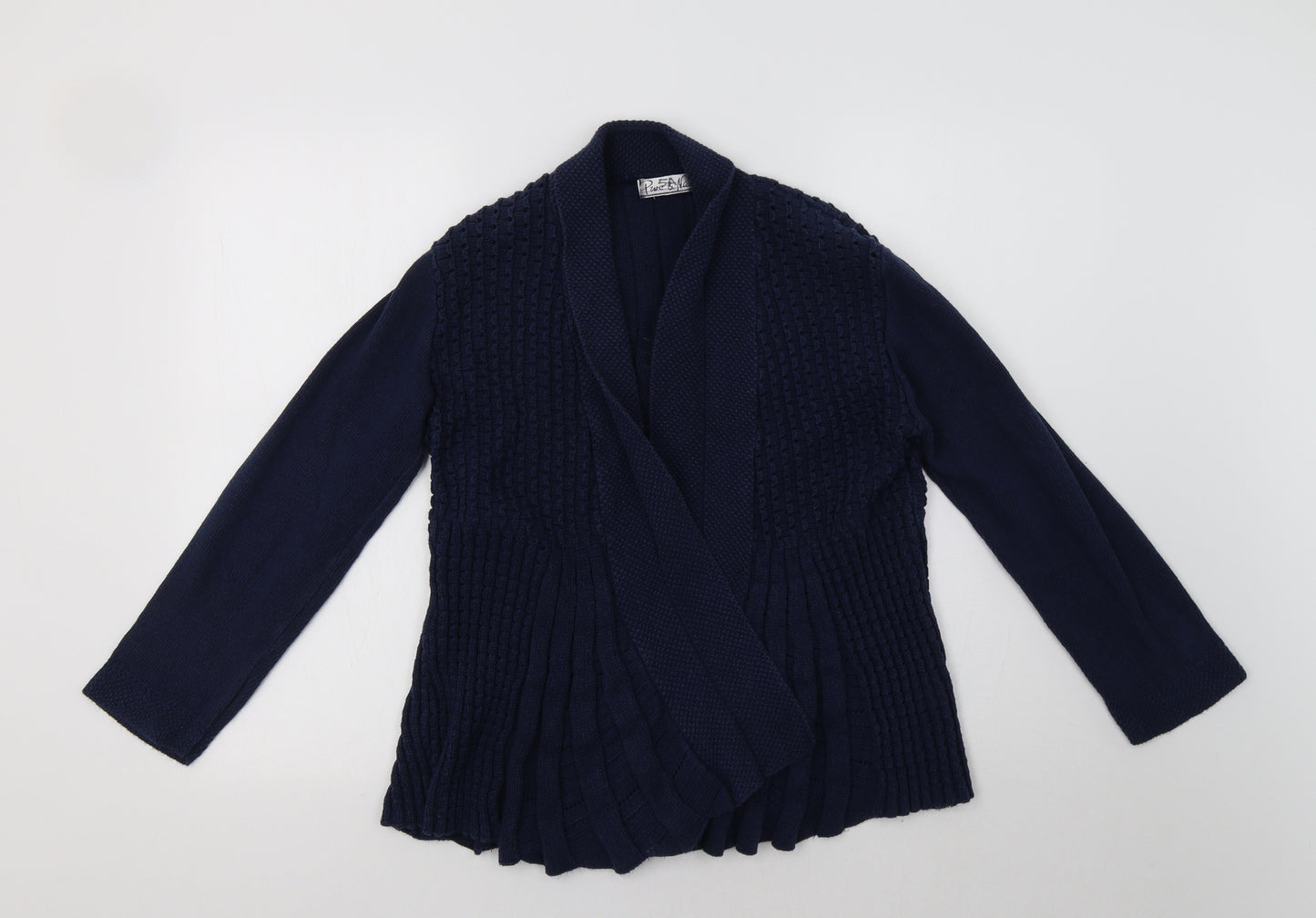Pure&Natural Womens Blue   Cardigan Jumper Size XL