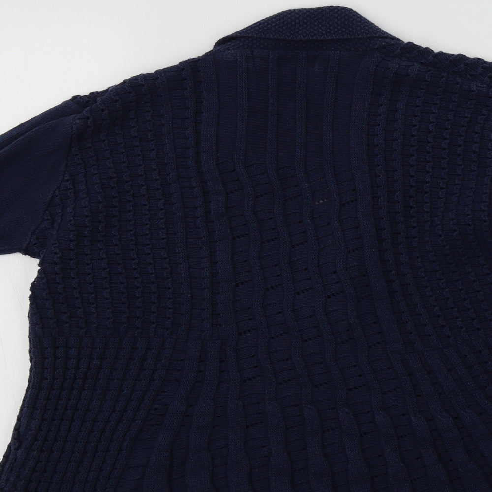 Pure&Natural Womens Blue   Cardigan Jumper Size XL