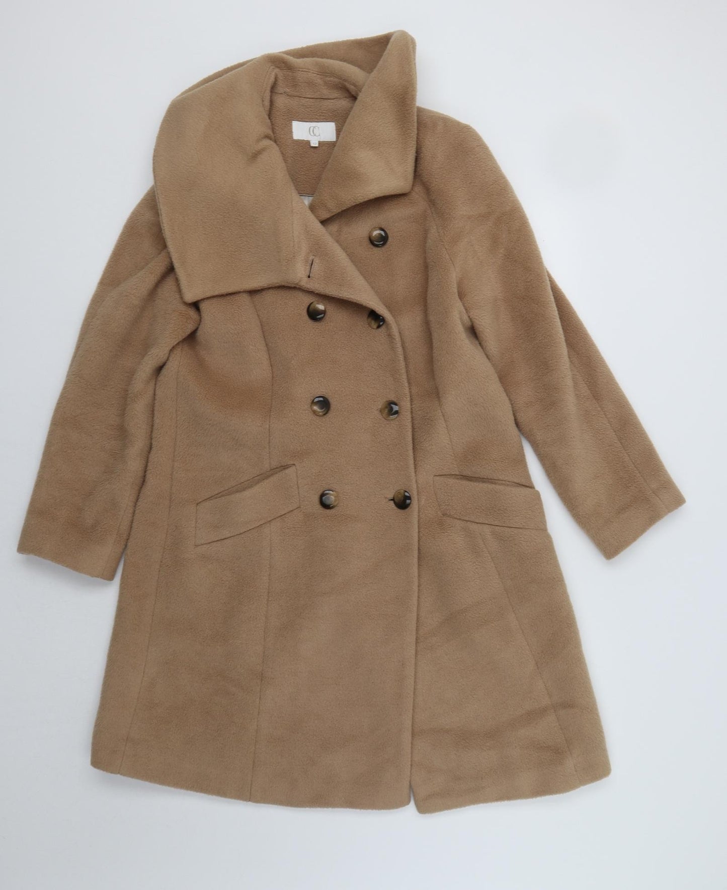 CC Womens Beige   Pea Coat Coat Size 12