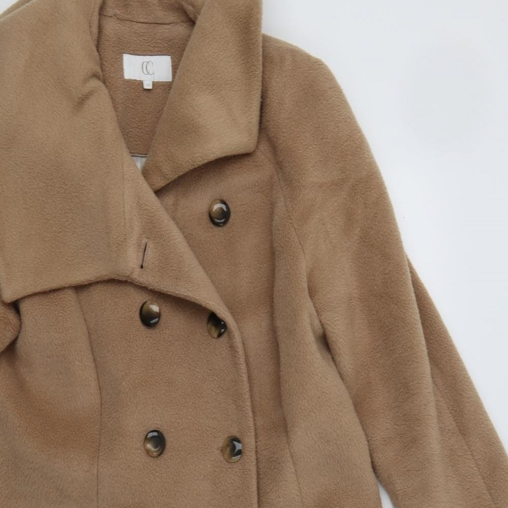 CC Womens Beige   Pea Coat Coat Size 12