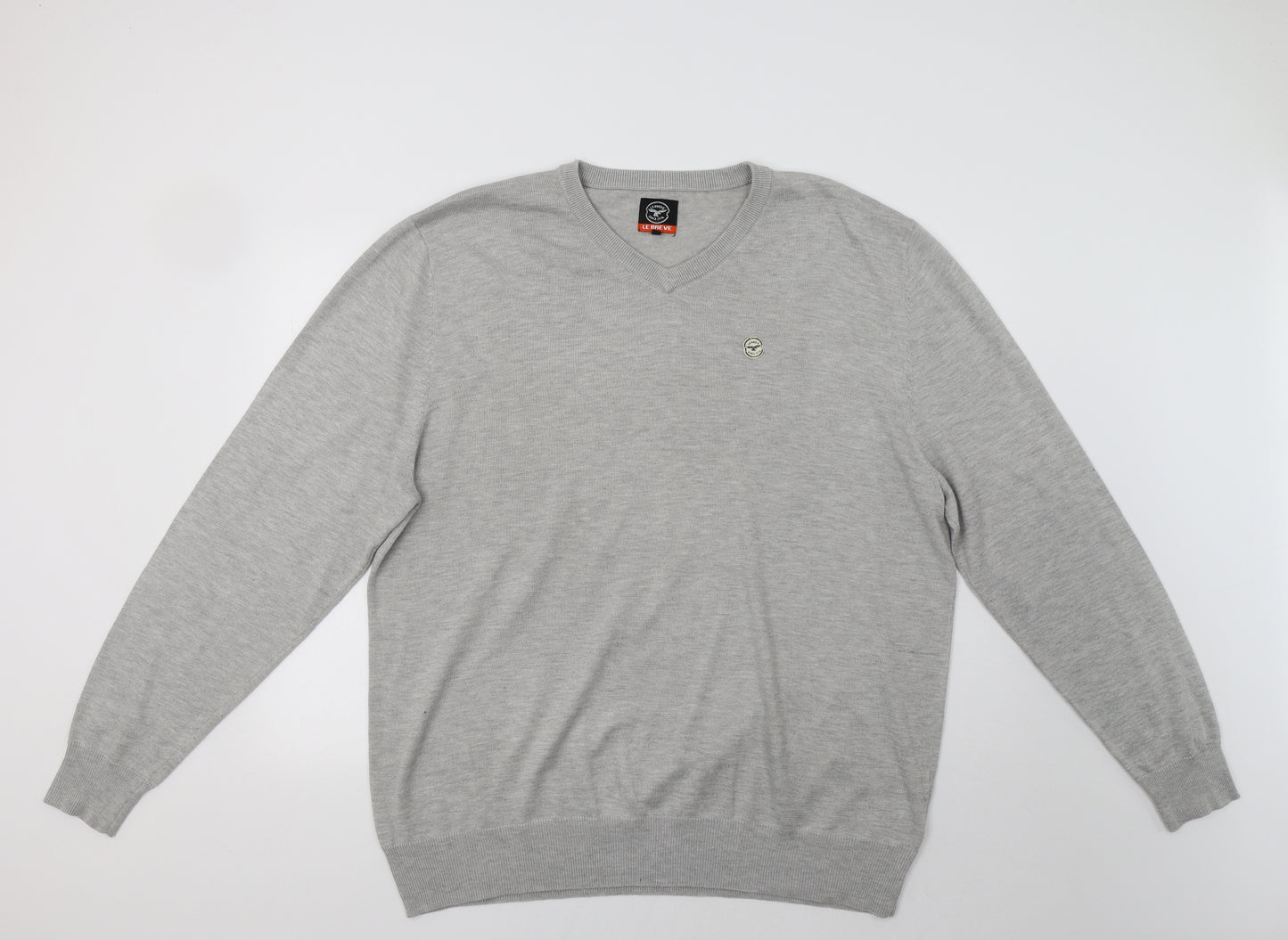 Le Breve Mens Grey   Pullover Jumper Size 3XL