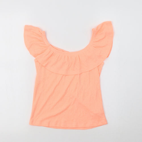 Miss E-Vie Girls Orange   Basic Blouse Size 13-14 Years