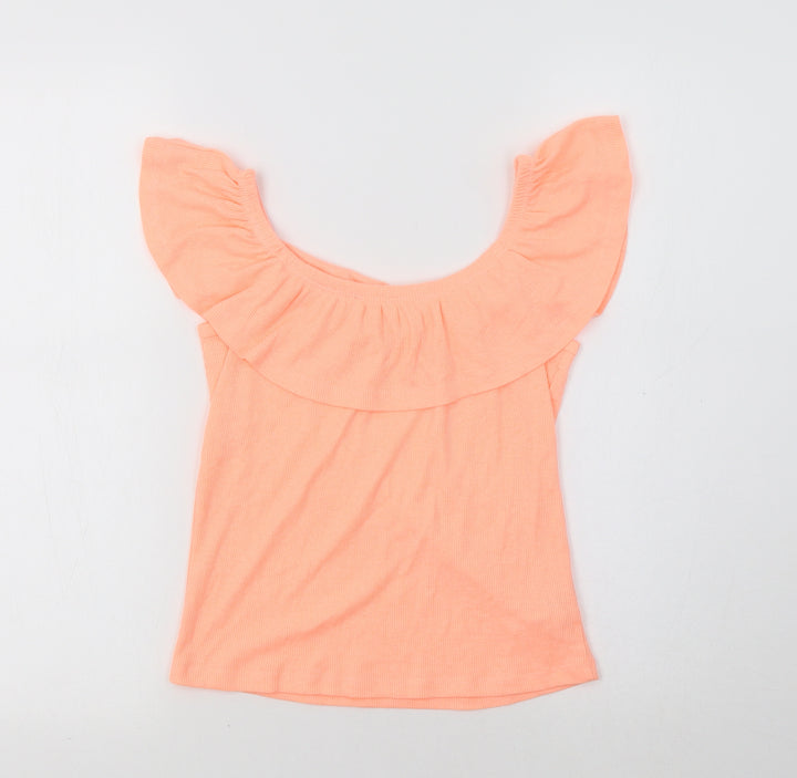 Miss E-Vie Girls Orange   Basic Blouse Size 13-14 Years