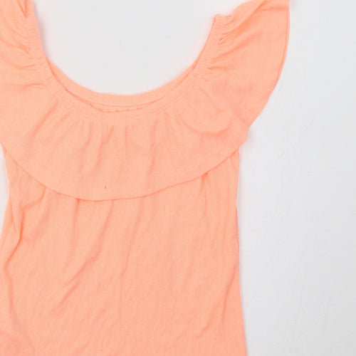 Miss E-Vie Girls Orange   Basic Blouse Size 13-14 Years