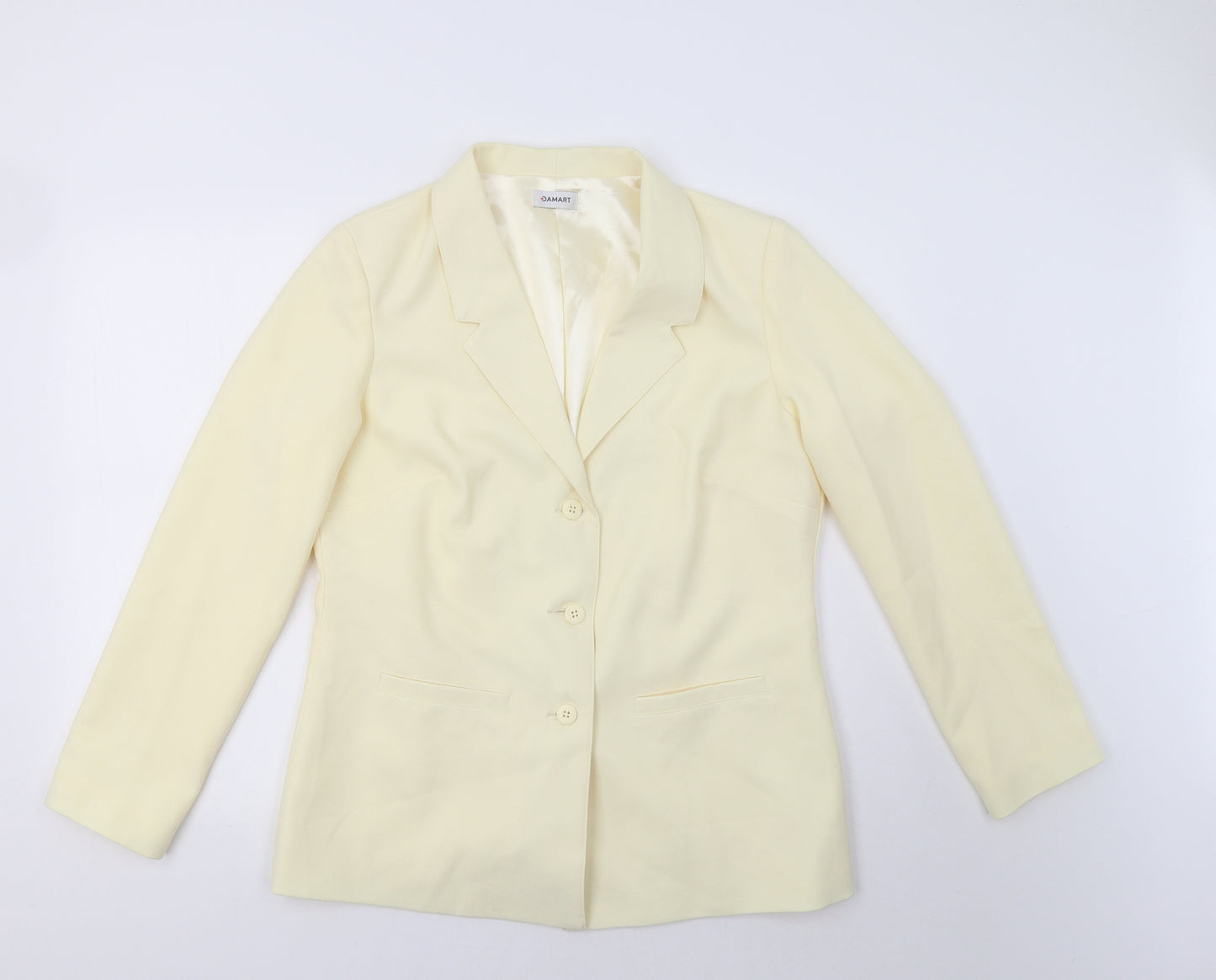 Damart Womens Yellow   Jacket Blazer Size 14