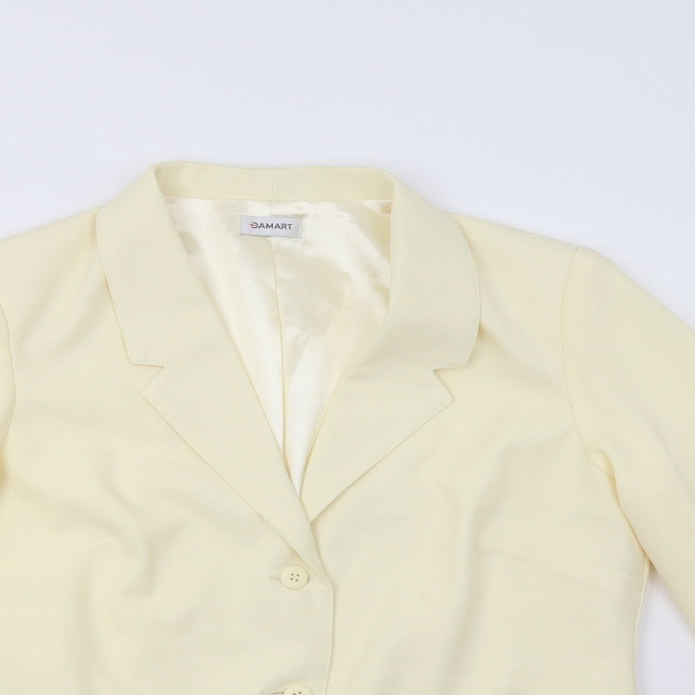 Damart Womens Yellow   Jacket Blazer Size 14
