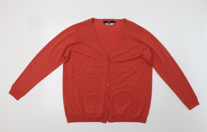 Isle Womens Pink Cardigan Jumper Size L