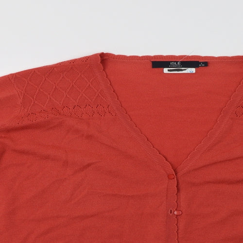Isle Womens Pink   Cardigan Jumper Size L
