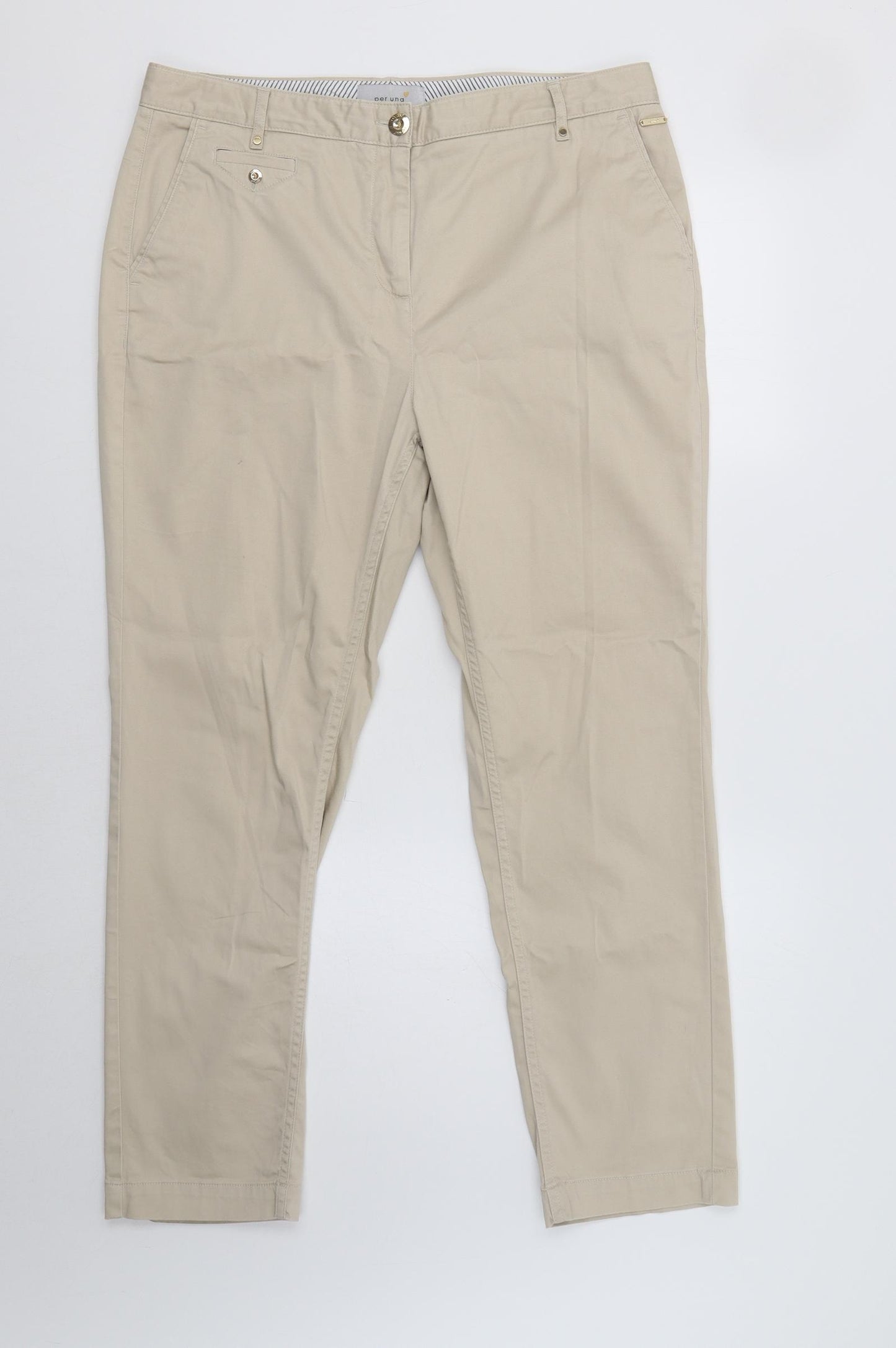 Per Una Womens Beige   Dress Pants Trousers Size 14 L29 in