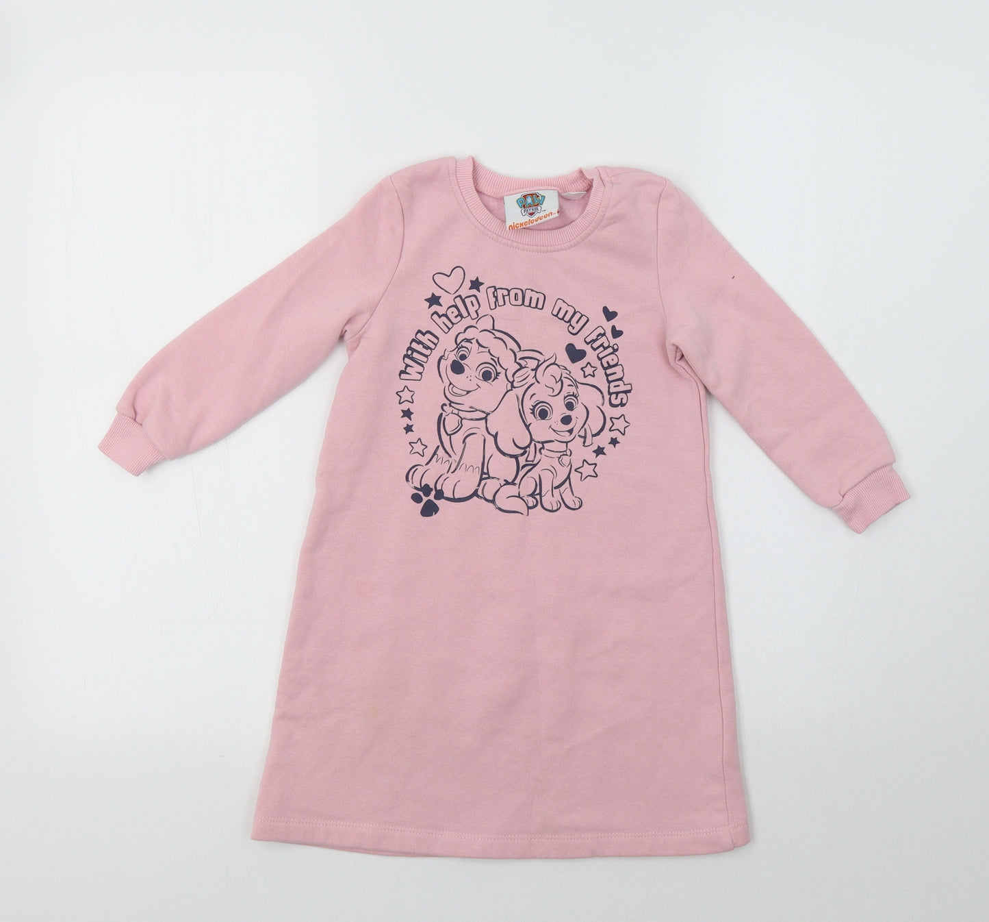 Nickelodeon Girls Pink   Jumper Dress  Size 4-5 Years  - Paw Patrol