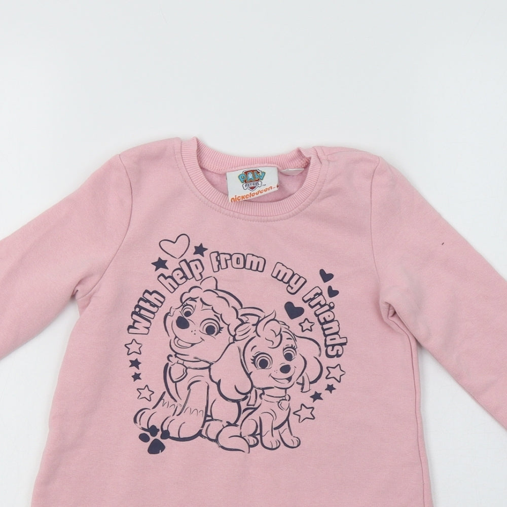 Nickelodeon Girls Pink   Jumper Dress  Size 4-5 Years  - Paw Patrol