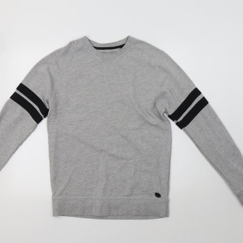 Fluid Mens Grey   Pullover Hoodie Size S