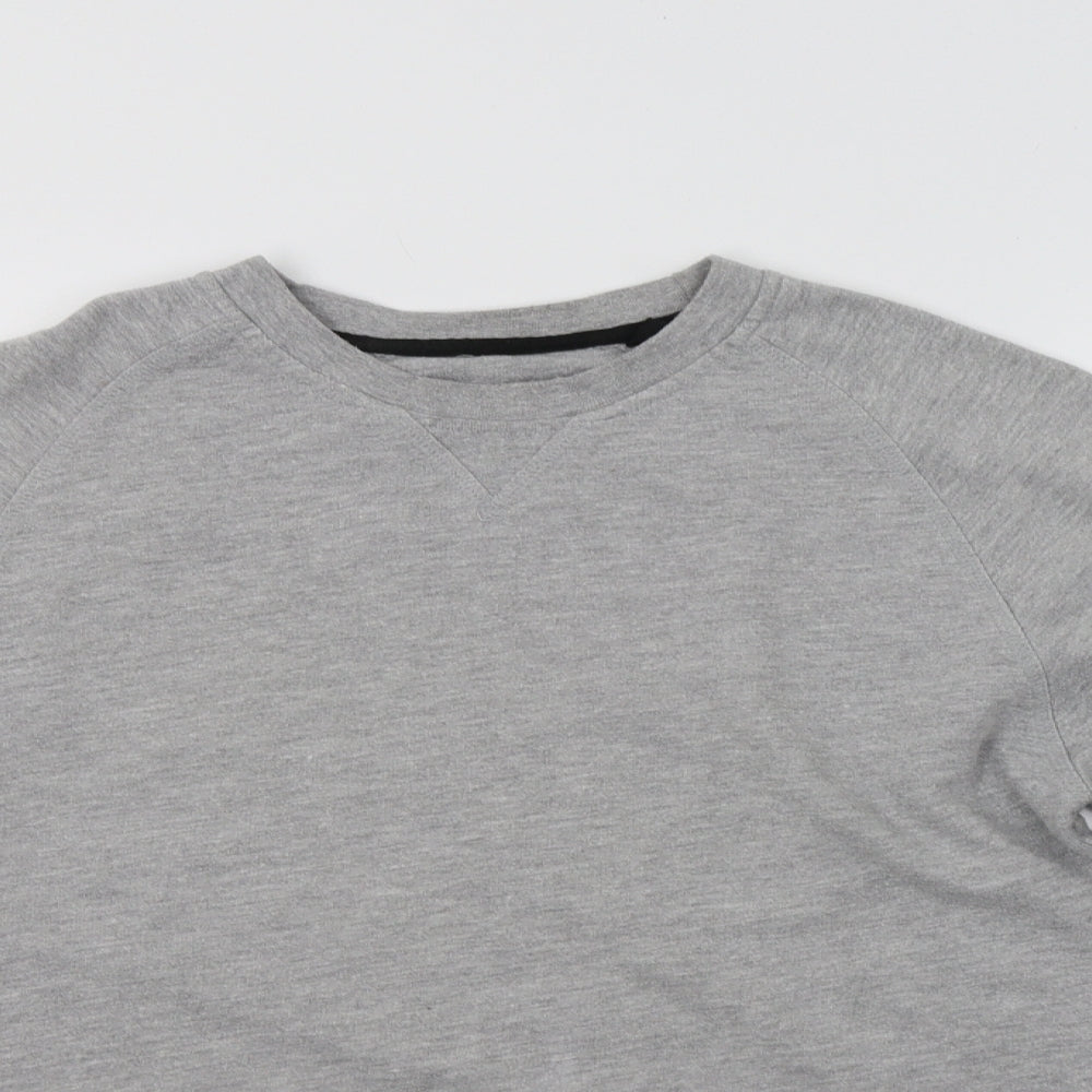 Fluid Mens Grey   Pullover Hoodie Size S