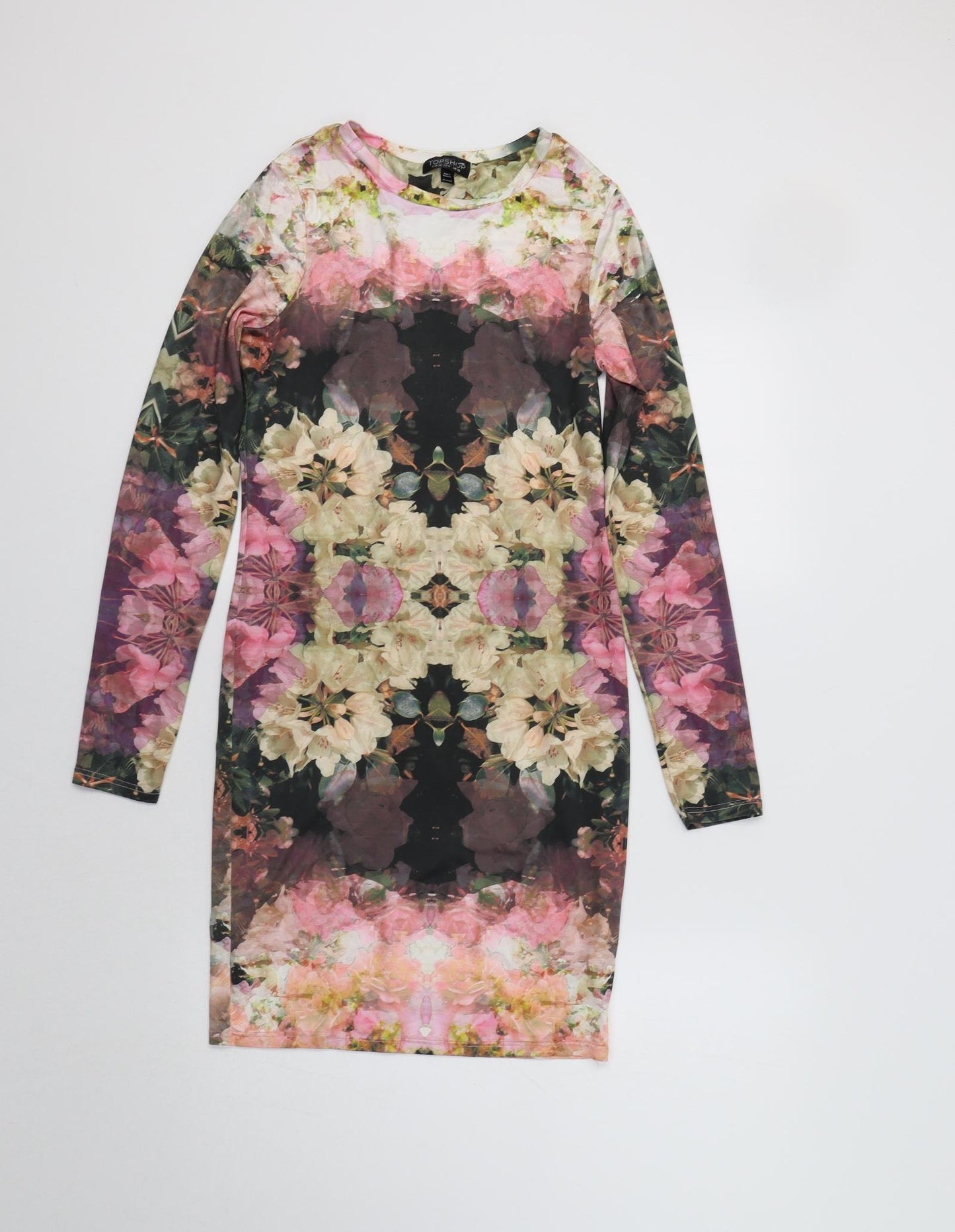 Topshop Womens Multicoloured Floral  Bodycon  Size 10