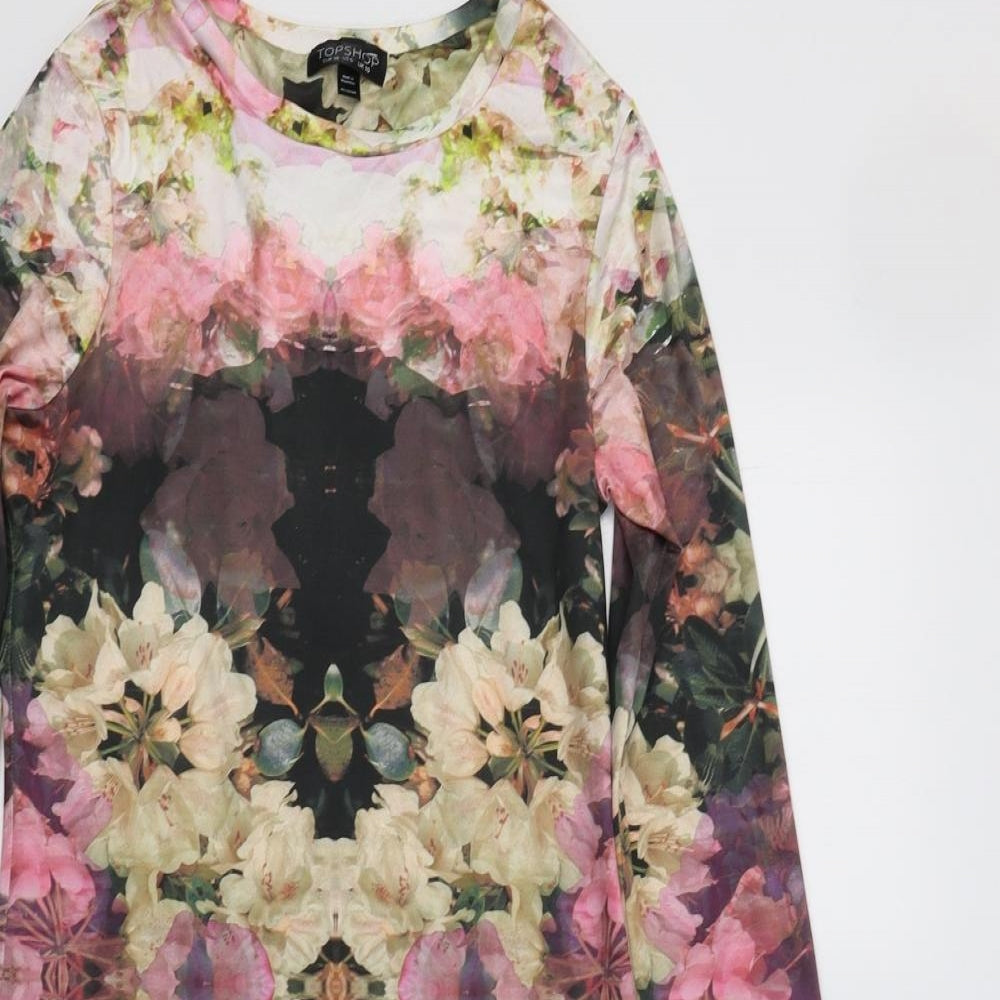 Topshop Womens Multicoloured Floral  Bodycon  Size 10