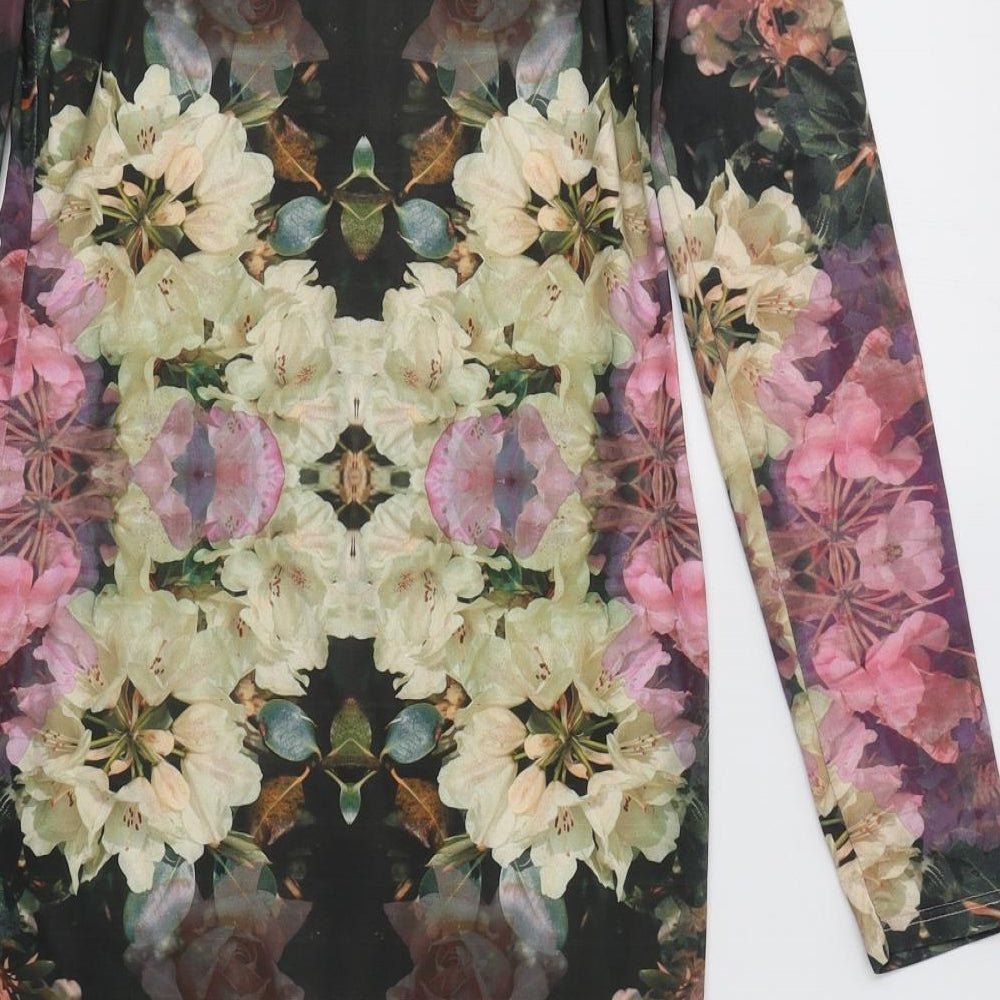 Topshop Womens Multicoloured Floral  Bodycon  Size 10