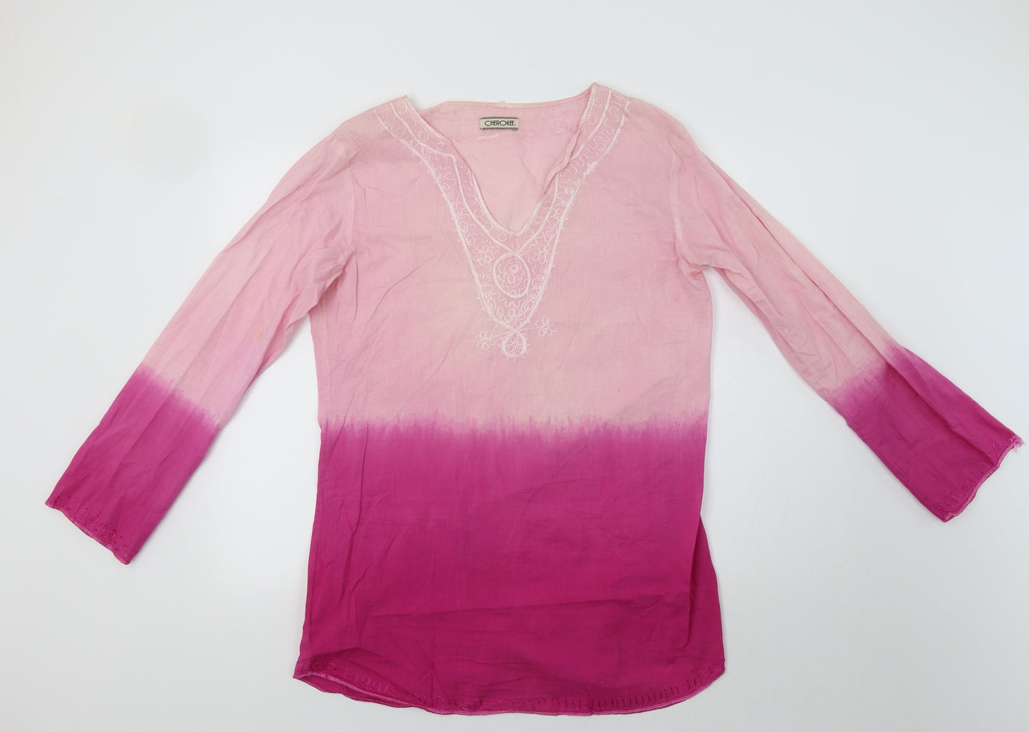 Cherokee Womens Pink   Tunic Blouse Size 16