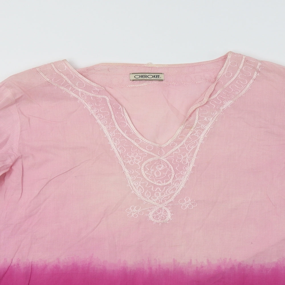Cherokee Womens Pink   Tunic Blouse Size 16