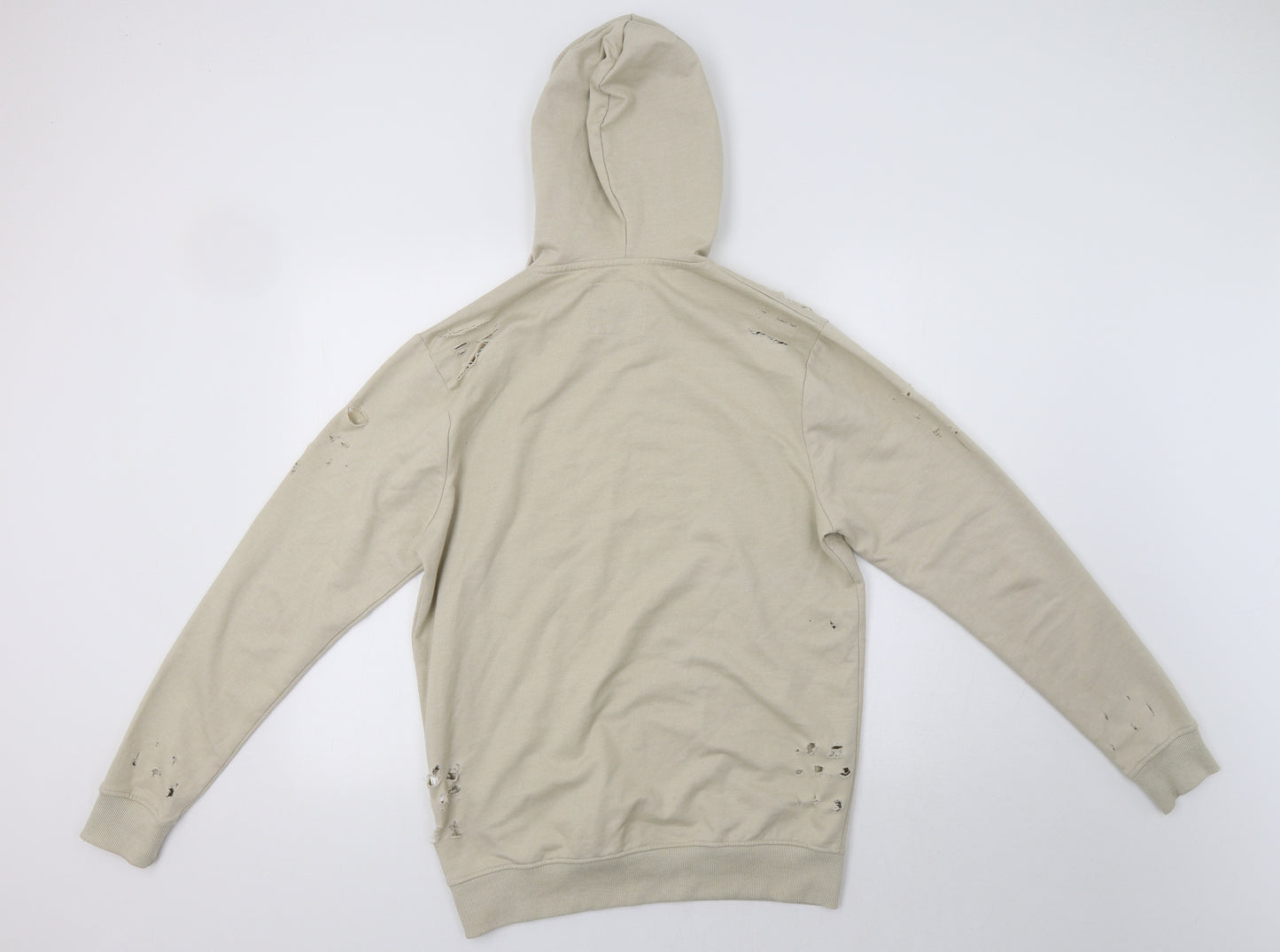 Boohoo Man Mens Beige   Pullover Hoodie Size S