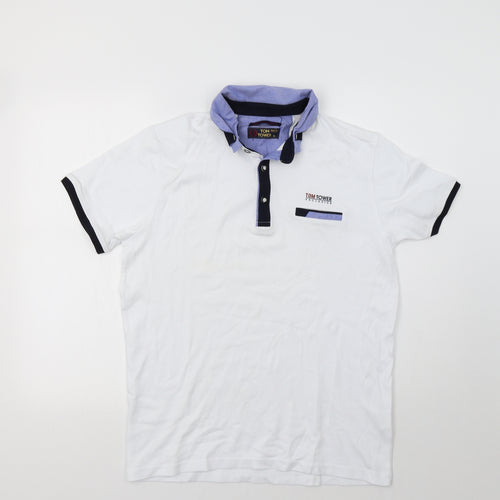 Tom Tower Mens White    Polo Size XL
