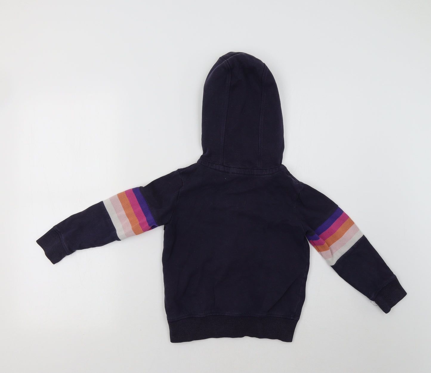 NEXT Girls Blue Striped  Full Zip Hoodie Size 5 Years
