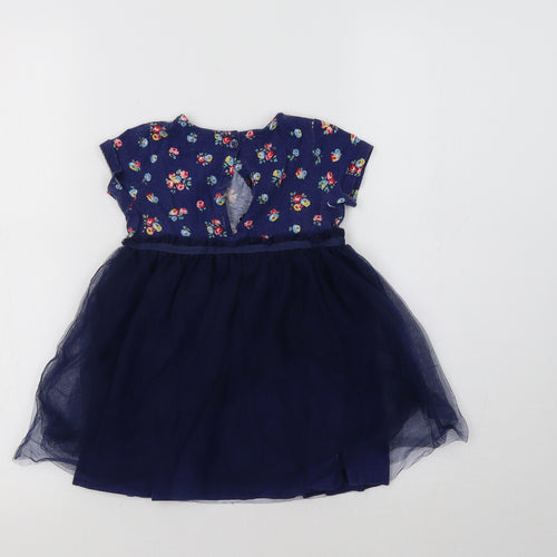 Cath Kidston Baby Blue Floral  Fit & Flare  Size 12-18 Months
