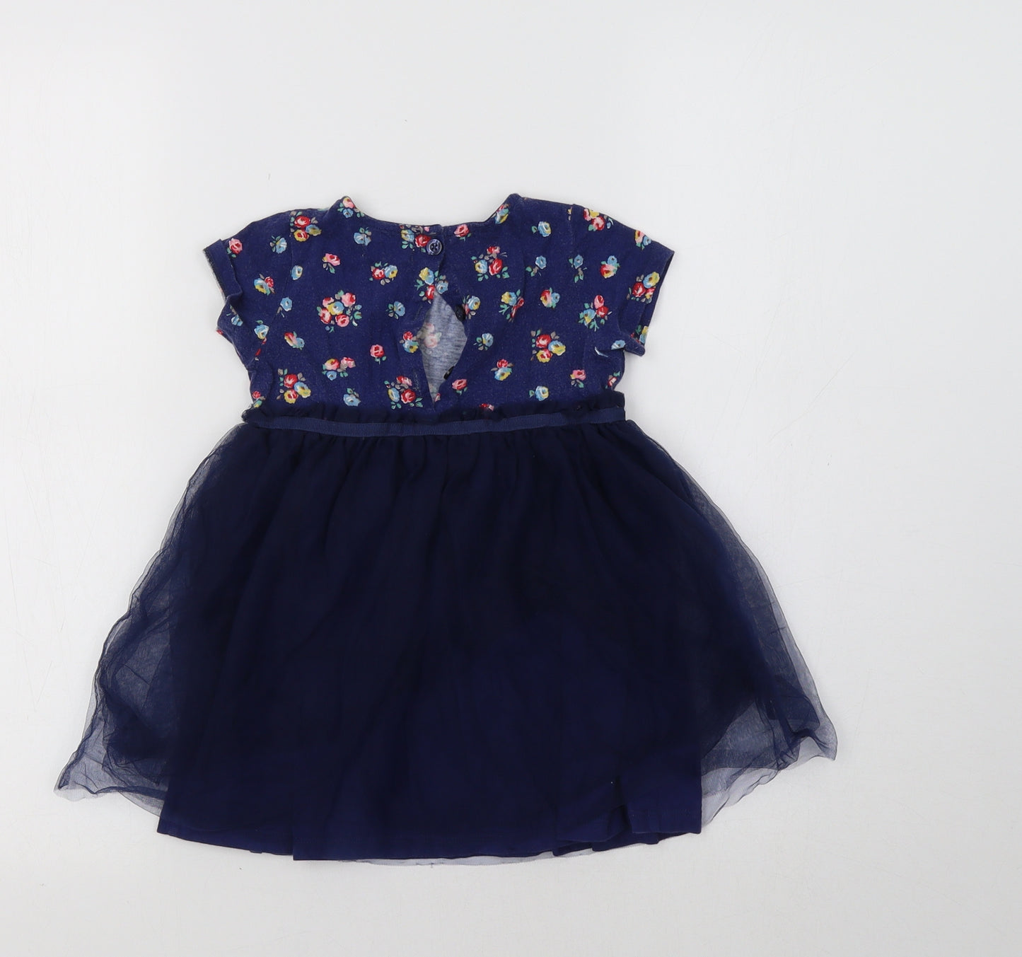 Cath Kidston Baby Blue Floral  Fit & Flare  Size 12-18 Months