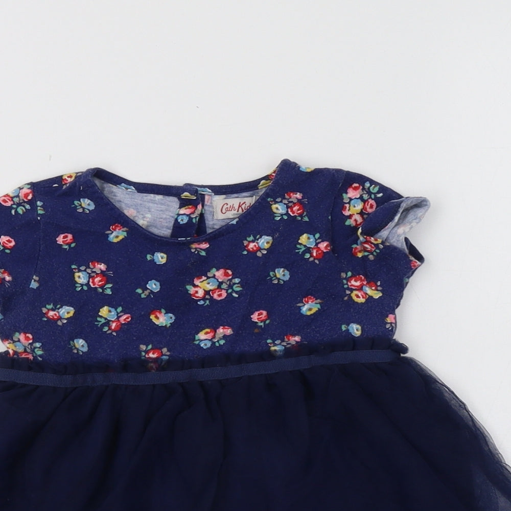 Cath Kidston Baby Blue Floral  Fit & Flare  Size 12-18 Months