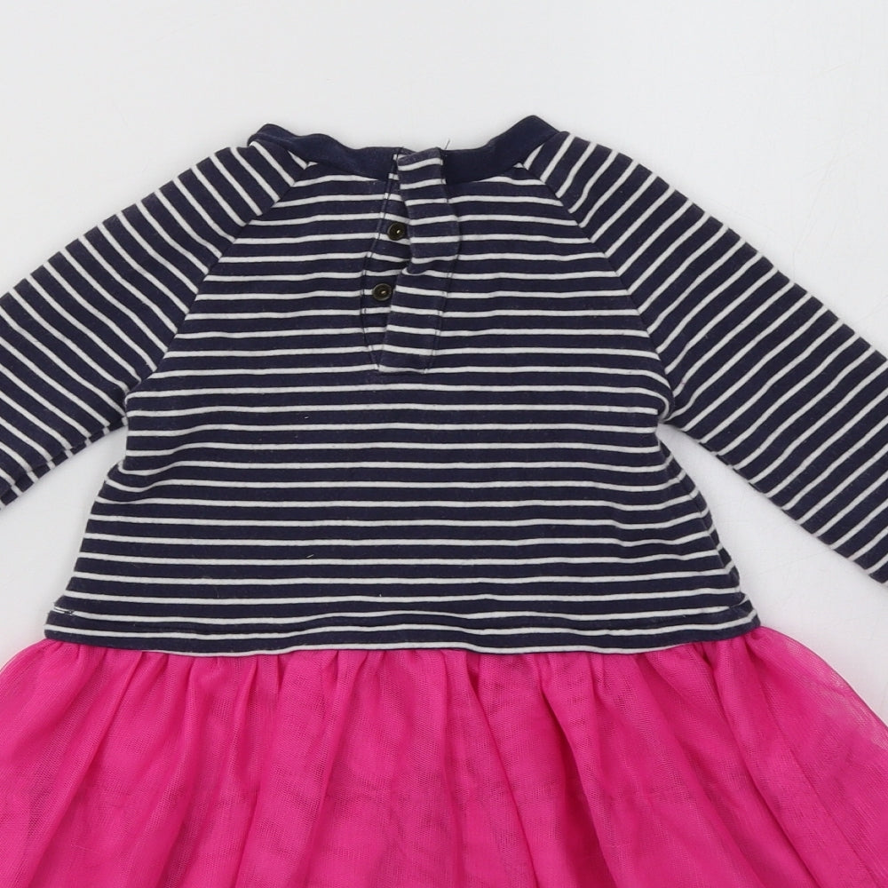 Joules Baby Blue Striped  Fit & Flare  Size 12 Months  - Unicorn