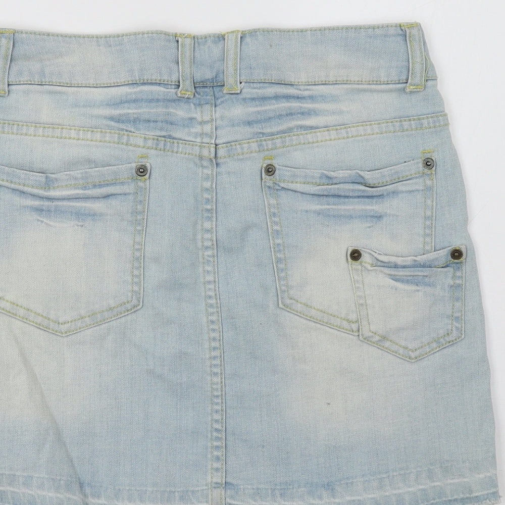 South Womens Blue  Denim Mini Skirt Size 8