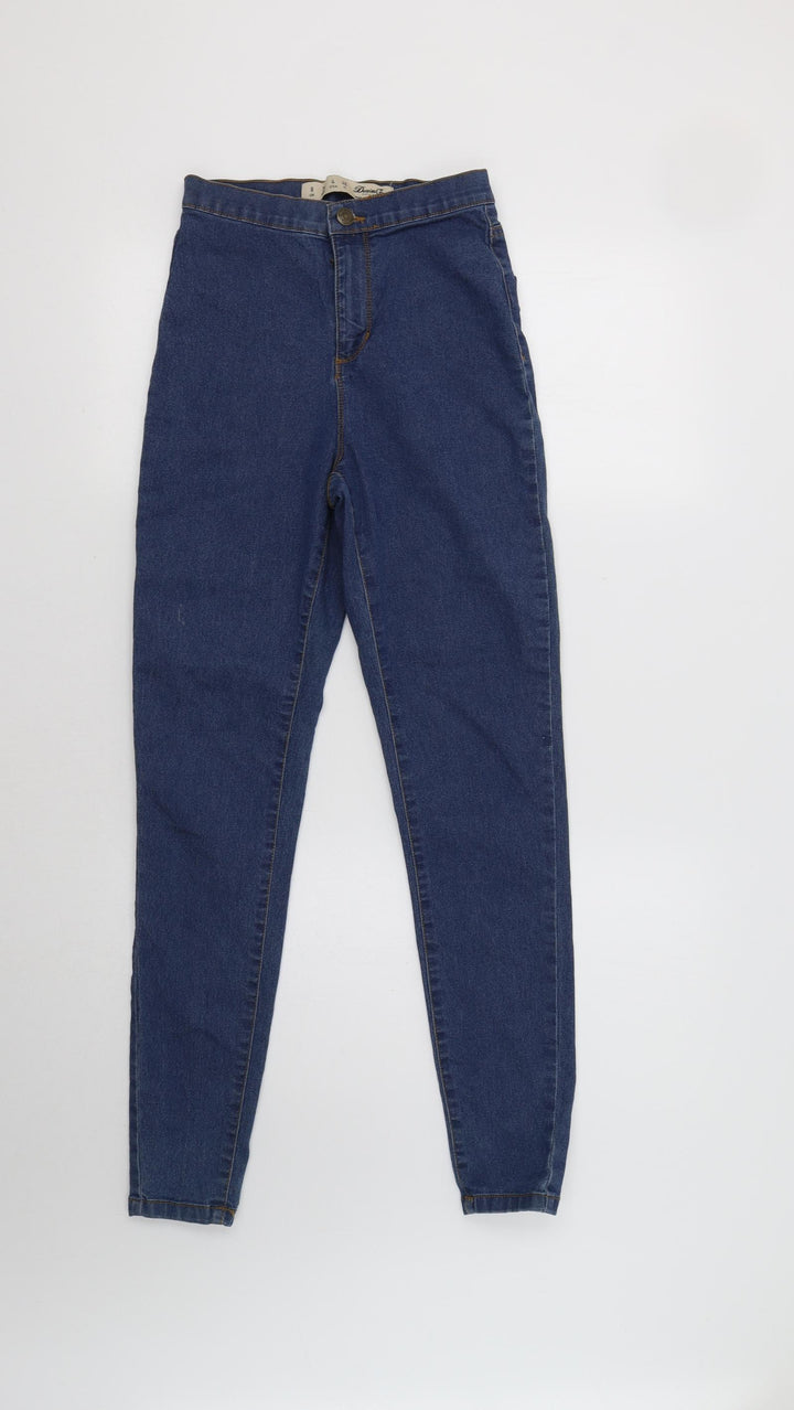 Primark Womens Blue Skinny Jeans Size 8 L29 in