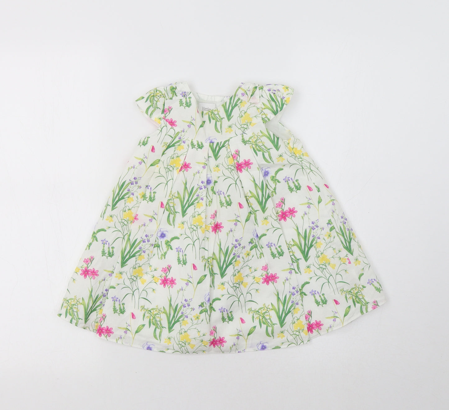 RJR.John Rocha Baby White Floral  A-Line  Size 12-18 Months