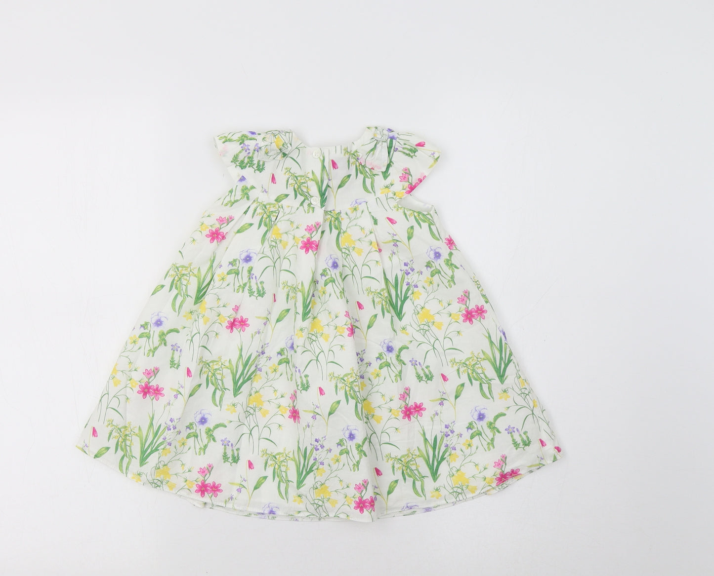 RJR.John Rocha Baby White Floral  A-Line  Size 12-18 Months