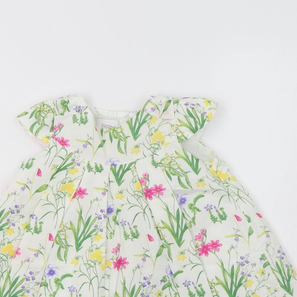 RJR.John Rocha Baby White Floral  A-Line  Size 12-18 Months