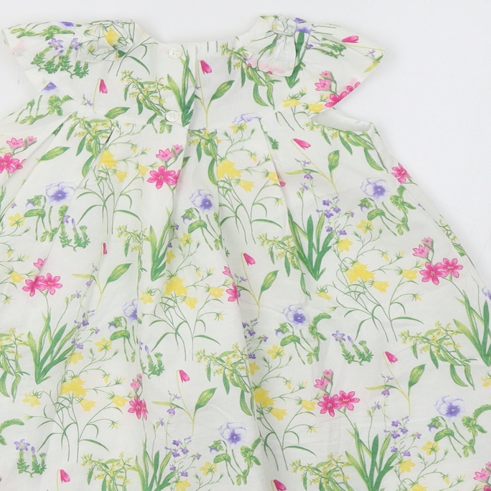 RJR.John Rocha Baby White Floral  A-Line  Size 12-18 Months