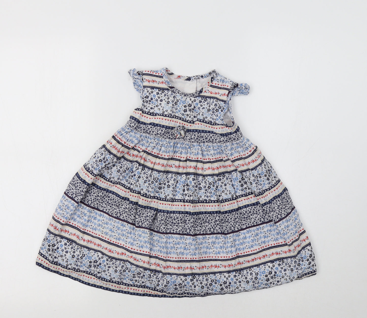 George Baby Blue Floral  A-Line  Size 12-18 Months